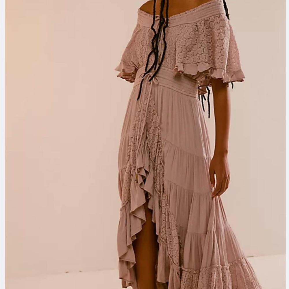 NWOT Gorgeous Free People Dancing on Air maxi dress